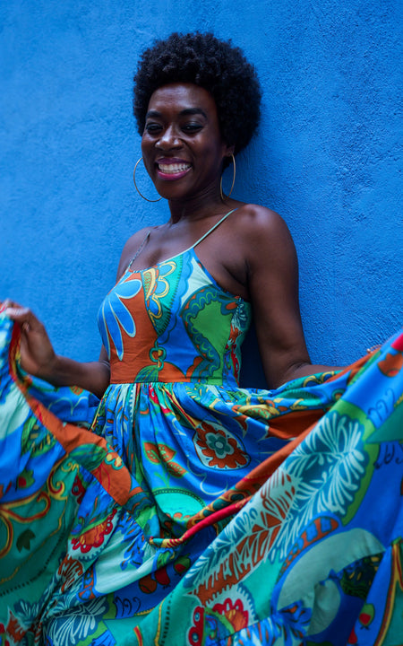 Lumley Lush Tiered Maxi Dress - Watercolor